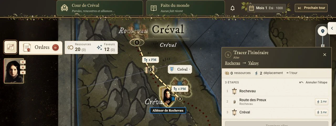 Préparation d’un convoi commercial dans Estoire.